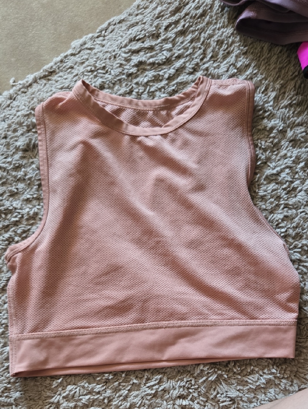 Nike Dusty Pink Mesh Crop Tank - Women